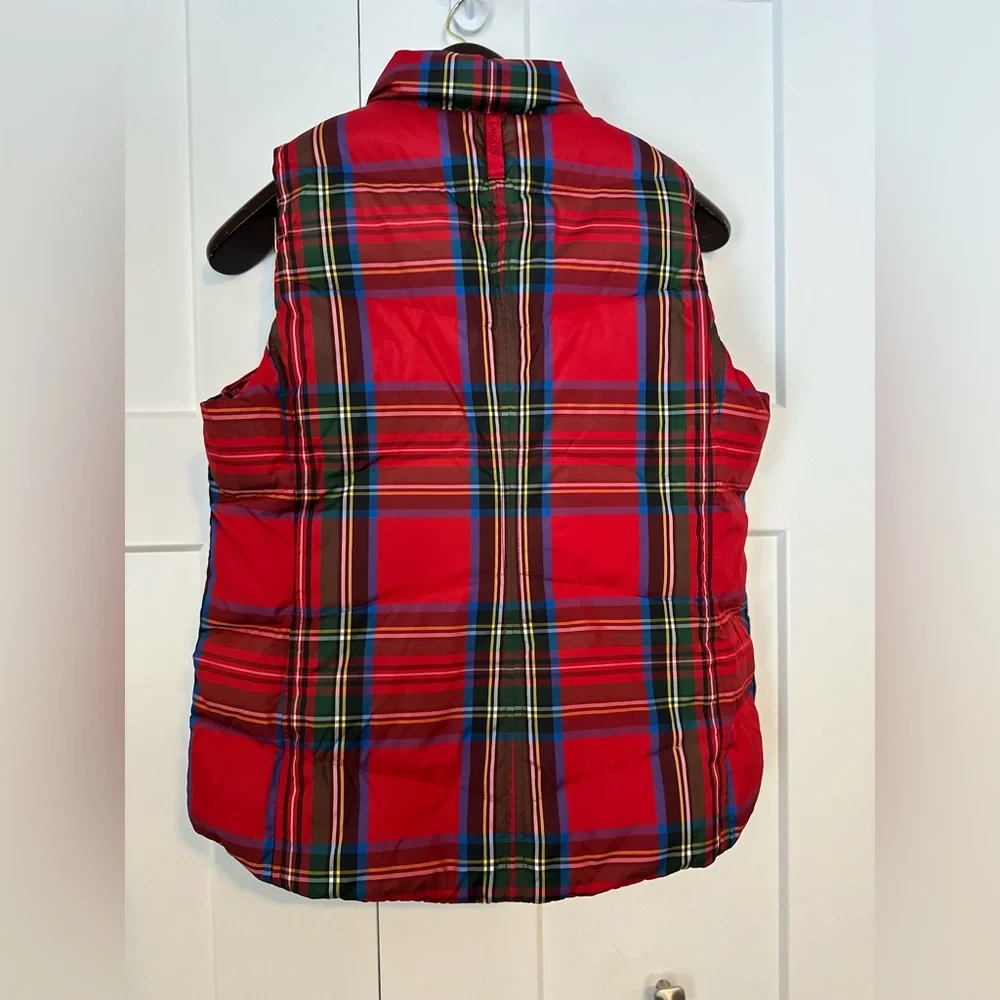 Lands' Girls‎ End Red and Multicolor Plaid Vest M 10/12